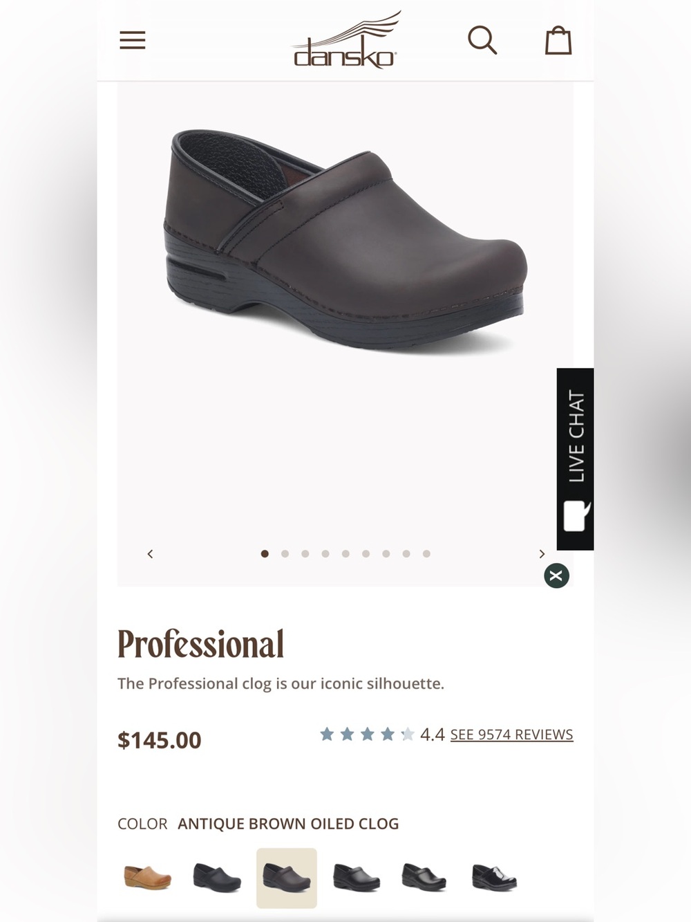 Dansko Professional Clog Brown